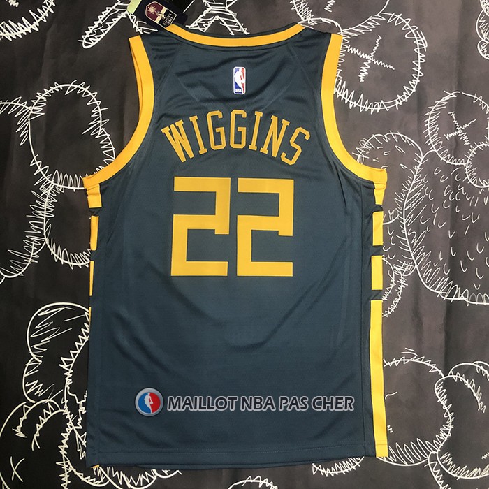 Maillot Golden State Warriors Andrew Wiggins NO 22 Ville 2018-19 Bleu